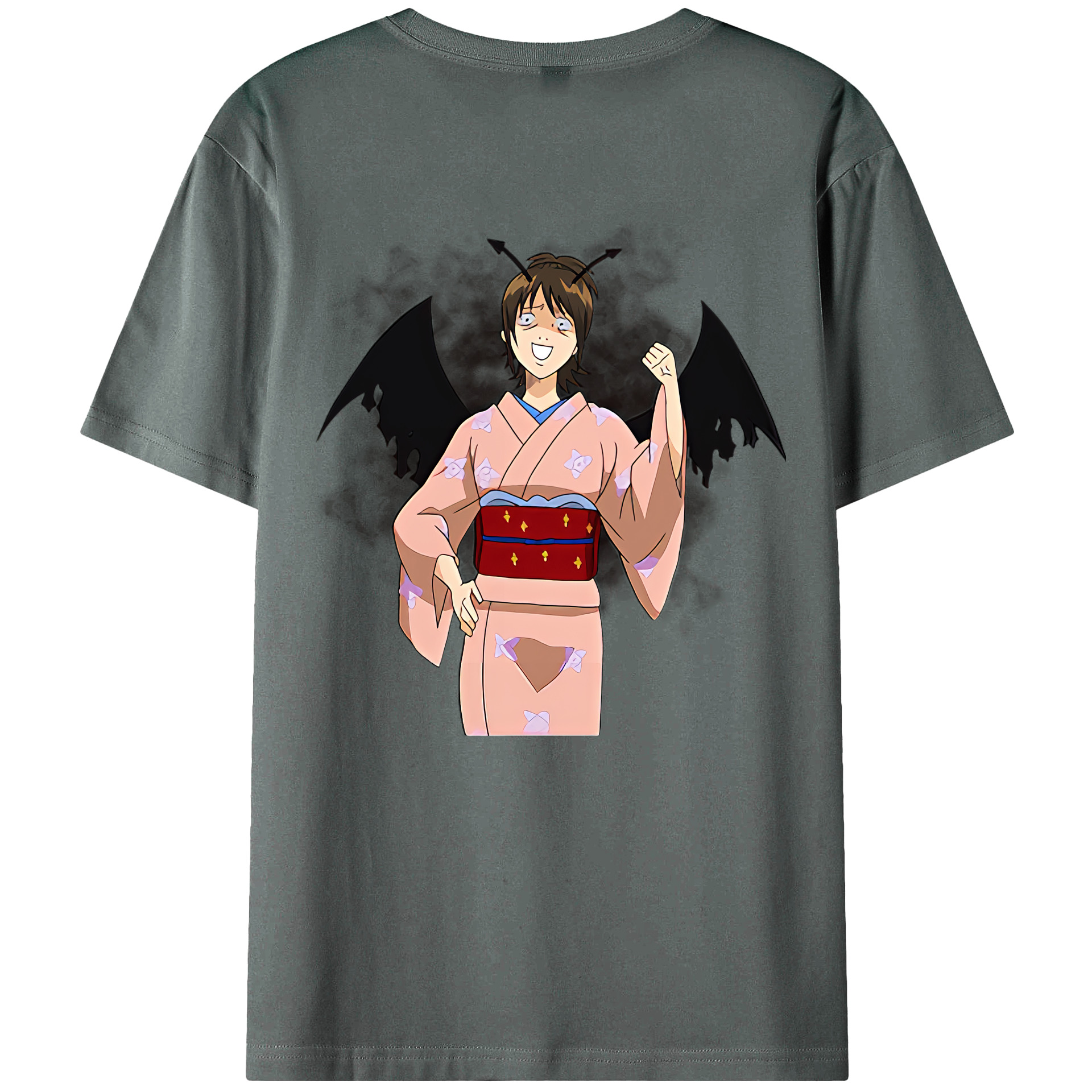 （画像用） ぎんたま 坂田銀時（さかたぎんとき） 神楽 志村新八（しむら しんぱち） GINTAMA Sakata Gintoki Kagura Shimura Shinpachi 綿100％半袖Tシャツ（背面プリント）